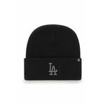 Kapa 47brand Mlb Los Angeles Dodgers črna barva - črna. Kapa iz kolekcije 47brand. Model izdelan iz pletenine z nalepko.