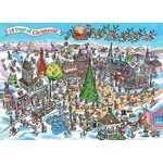 Cobble Hill Puzzle Doodle Town: Dvanajst dni božiča 1000 kosov