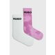 Nogavice HUGO 2-pack moški, roza barva - roza. Visoke nogavice iz kolekcije HUGO. Model izdelan iz elastičnega materiala. V kompletu sta dva para.