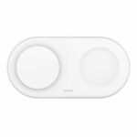 Belkin BOOST CHARGE PRO Qi2 2v1 magnetna polnilna ploščica za iPhone/AirPods, bela