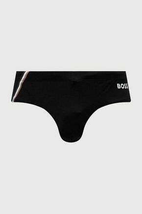 Kopalne hlače BOSS črna barva - črna. Kopalke iz kolekcije BOSS. Model izdelan iz elastične pletenine.