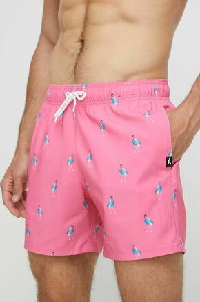 Kopalne kratke hlače Hollister Co. roza barva - roza. Kopalne kratke hlače iz kolekcije Hollister Co.