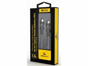 GEMBIRD CC-USB2B-CMCM60-1.5M 60W USB C (PD) Premium polnilni in podatkovni kabel 1