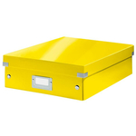 Leitz "Click &amp; Store" Škatla za shranjevanje, laminiran karton, velikost M, rumena