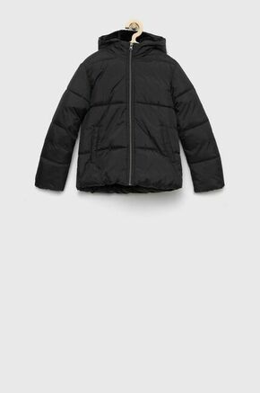 Otroška jakna United Colors of Benetton črna barva - črna. Otroški jakna iz kolekcije United Colors of Benetton. Podložen model