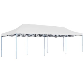 VidaXL Zložljiv pop-up šotor za zabave 3x9 m bel