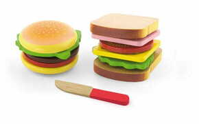 MILLY MALLY Viga 50810 Set za rezanje - hamburger in sendvič - 6934510508104