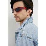 Sončna očala HUGO moški, rdeča barva - rdeča. Sončna očala iz kolekcije HUGO. Model z enobarvnimi stekli in okvirji iz plastike. Ima filter UV 400.
