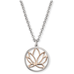 Engelsrufer Srebrna ogrlica z rožo lotosa ERN-LILLOTUS srebro 925/1000
