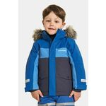 Otroška zimska jakna Didriksons BJÄRVEN KIDS PARKA - modra. Otroška zimska jakna iz kolekcije Didriksons. Podložen model, izdelan iz vodoodpornega materiala.