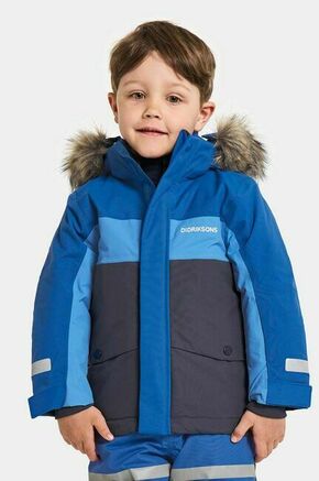 Otroška zimska jakna Didriksons BJÄRVEN KIDS PARKA - modra. Otroška zimska jakna iz kolekcije Didriksons. Podložen model