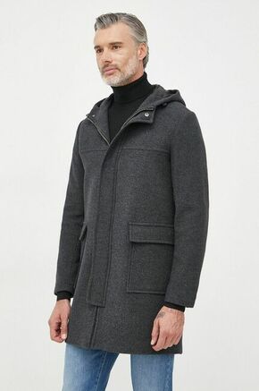 Volnena jakna Sisley črna barva