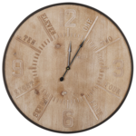 Beliani Stenska ura ø 60 cm iz svetlega lesa DOLE