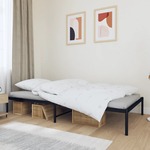 Vidaxl Kovinski posteljni okvir črn 107x203 cm
