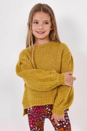 Otroški pulover s primesjo volne Mayoral rumena barva - rumena. Otroške Pulover iz kolekcije Mayoral. Model z okroglim izrezom