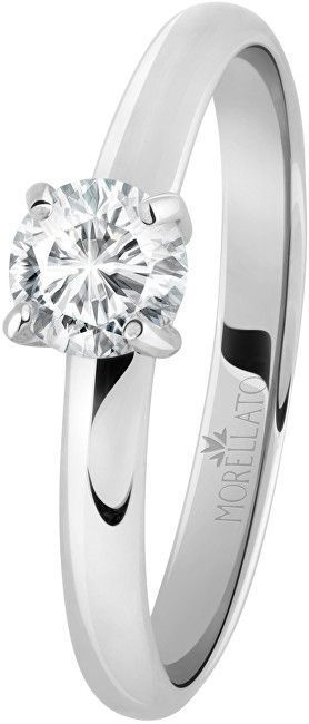 Morellato Jeklen prstan s kristali Love Rings SNA42 (Obseg 58 mm)