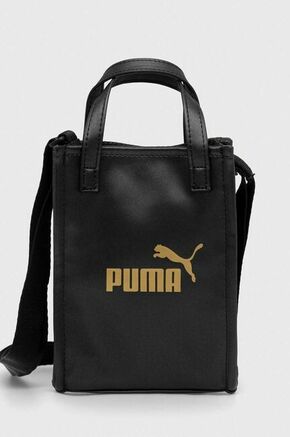 Torbica Puma črna barva - črna. Majhna torbica iz kolekcije Puma. Model na zapenjanje