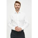 Srajca Michael Kors moška, bela barva, - bela. Srajca iz kolekcije Michael Kors. Model izdelan iz enobarvne tkanine. Ima klasičen, ojačan ovratnik.