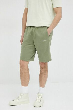 Bombažne kratke hlače Marc O'Polo zelena barva - zelena. Kratke hlače iz kolekcije Marc O'Polo. Model izdelan iz tanke