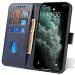 Onasi Wallet ovitek za Galaxy A22 A226 5G, preklopni, usnjen, moder