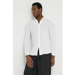 Bombažna srajca Armani Exchange moška, bela barva - bela. Srajca iz kolekcije Armani Exchange, izdelana iz elastične pletenine. Model iz izjemno udobne bombažne tkanine.