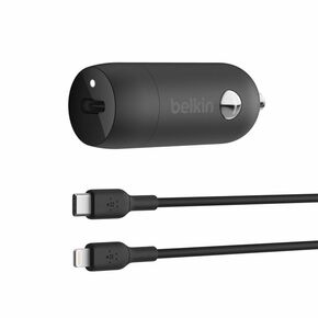 Belkin BOOSTCHARGE 30W USB-C Power Delivery PPS avtomobilski polnilnik + 1m kabel USB-C z Lightning