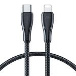 slomart joyroom usb c - lightning 20w kabel serije surpass za hitro polnjenje in prenos podatkov 0,25 m črn (s-cl020a11)
