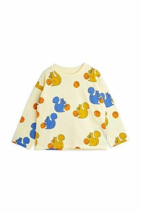 Otroška bombažna majica z dolgimi rokavi Mini Rodini rumena barva - rumena. Otroške Majica z dolgimi rokavi iz kolekcije Mini Rodini. Model izdelan iz tanke