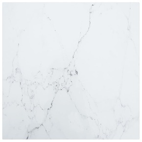 Shumee Mizna plošča bela 50x50 cm 6 mm kaljeno steklo z marmorjem
