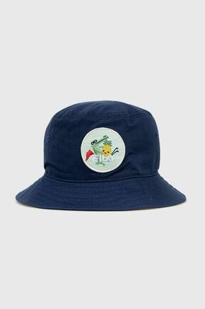 Otroški bombažni klobuk Fila mornarsko modra barva - mornarsko modra. Otroški klobuk iz kolekcije Fila. Model z ozkim robom