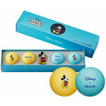 Volvik Vivid Lite Disney Characters 4 Pack Golf Balls Mickey Mouse Plus Ball Marker Yellow/Blue