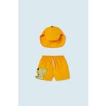 Otroške kopalne kratke hlače Mayoral rumena barva - rumena. Otroški kopalne kratke hlače iz kolekcije Mayoral. Model izdelan iz lahke tkanine. Modelu je priložen klobuk.