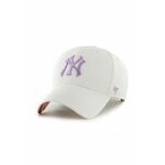 Kapa iz mešanice volne 47brand MLB New York Yankees bela barva - bela. Kapa s šiltom iz kolekcije 47brand. Model izdelan iz tkanine z nalepko.