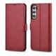 iCARER haitang leather wallet case usnjena torbica za samsung galaxy s22 + (s22 plus) wallet housing cover red (aksm05rd)