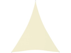 VIDAXL Senčno jadro oksford blago trikotno 4x5x5 m krem