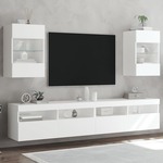 Vidaxl Stenske TV omarice z LED lučkami 2 kosa bela 40x30x60,5 cm