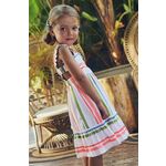 Otroška obleka Mayoral - pisana. Otroška Obleka iz kolekcije Mayoral. Nabran model izdelan iz vzorčaste tkanine.