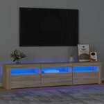 VIDAXL TV omarica z LED lučkami sonoma hrast 180x35x40 cm