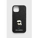 Etui za telefon Karl Lagerfeld iPhone 15 6.1 črna barva - črna. Etui za IPhone iz kolekcije Karl Lagerfeld. Model izdelan iz vzorčastega materiala.