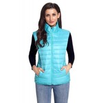 Turquoise Quilted Cotton Down Vest 27894