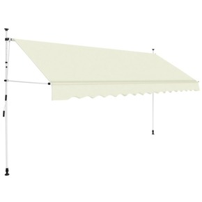 Ročno zložljiva tenda 350 cm krem