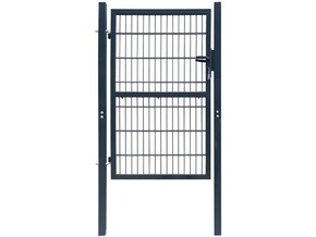 VIDAXL 2D ograjna vrata (enojna) antracitno siva 106 x 210 cm