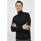 Volnen pulover GAP moški, črna barva, - črna. Pulover iz kolekcije GAP. Model s puli ovratnikom, izdelan iz volnene pletenine.