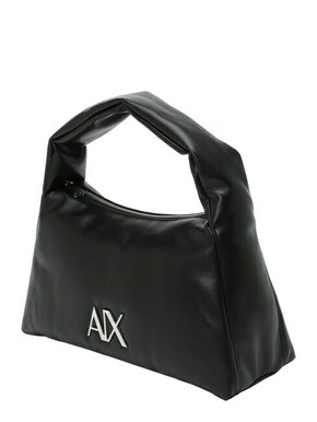 Torbica Armani Exchange črna barva - črna. Majhna torbica iz kolekcije Armani Exchange. Model na zapenjanje