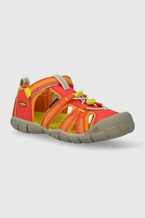 Otroški sandali Keen SEACAMP II CNX oranžna barva - oranžna. Otroški sandali iz kolekcije Keen. Model je izdelan iz kombinacije tekstilnega in sintetičnega materiala. Model z mehkim