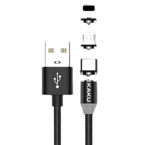 Kaku Magnetic 3in1 kabel USB - Lightning / USB-C / Micro USB 3A 1m