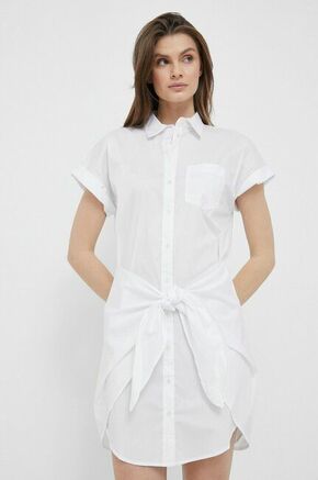 Obleka Lauren Ralph Lauren bela barva - bela. Obleka iz kolekcije Lauren Ralph Lauren. Raven model