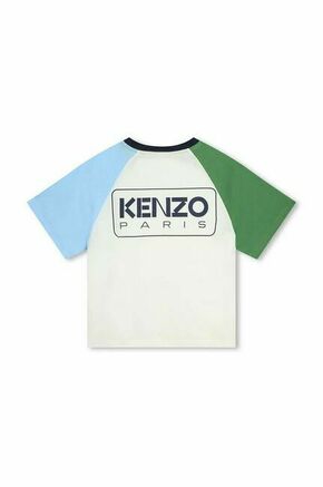 Otroška bombažna kratka majica Kenzo Kids bela barva - bela. Kratka majica iz kolekcije Kenzo Kids