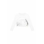 Otroška bombažna majica z dolgimi rokavi Michael Kors bela barva - bela. Otroški Majica z dolgimi rokavi iz kolekcije Michael Kors. Model izdelan iz elastične pletenine.