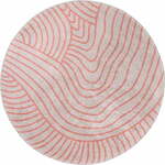 Svetlo rožnata/kremno bela pralna okrogla preproga ø 80 cm Yuvarlak – Vitaus